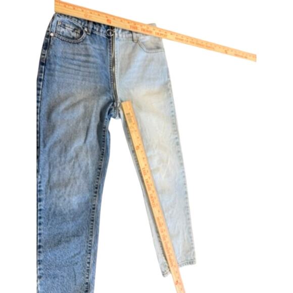 "REVICE" Two Tone Denim Retro Jeans SZ 28, 70s Vibe Hippie 100% Cotton 80s Mall - Picture 8 of 12
